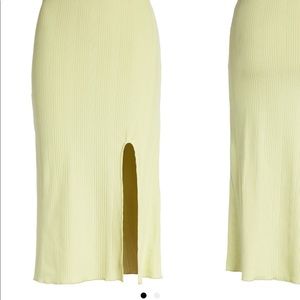 Ribbed Fitted Midi Skirts